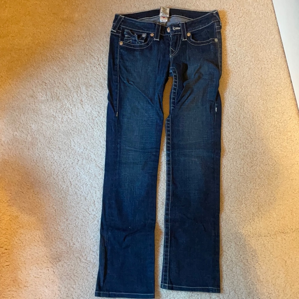 Low rise straight True Religion jeans